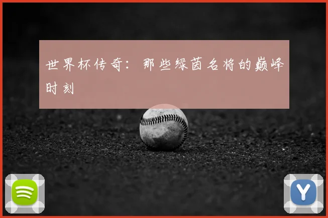 世界杯传奇:那些绿茵名将的巅峰时刻